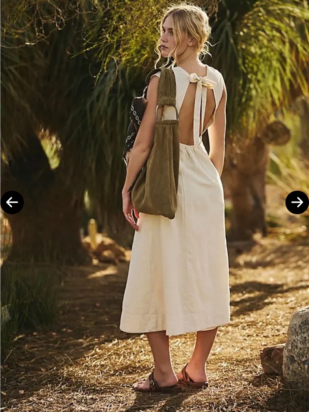 Free People Cartagena Cotton-Linen Dress In Ivory - Picture 2 of 11